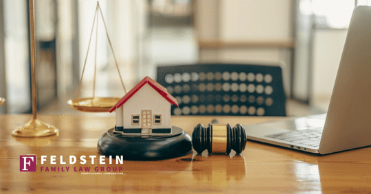 wooden house next to a gavel