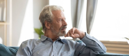 Older man thinking