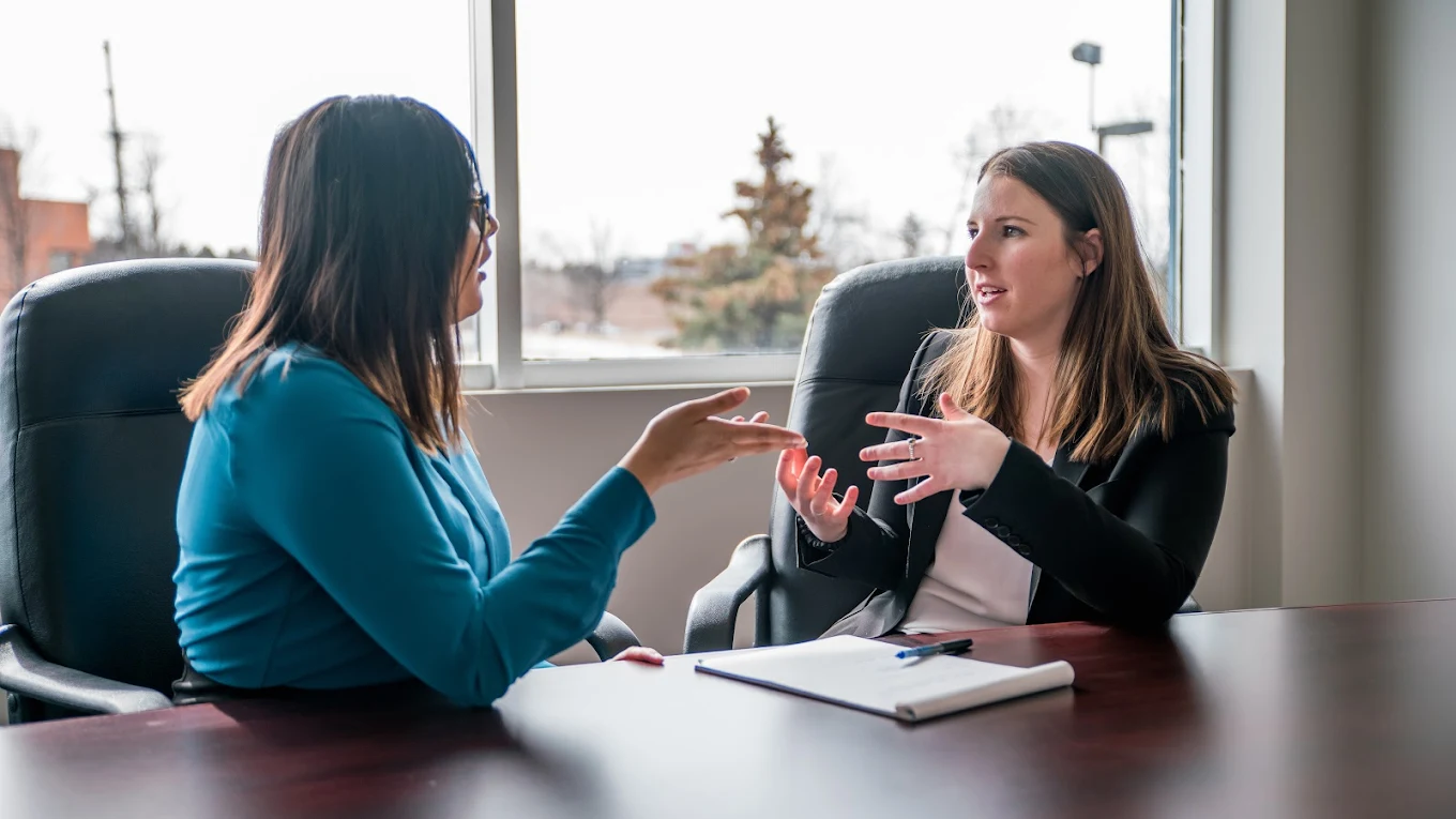 A client consultation in the Vaughan office